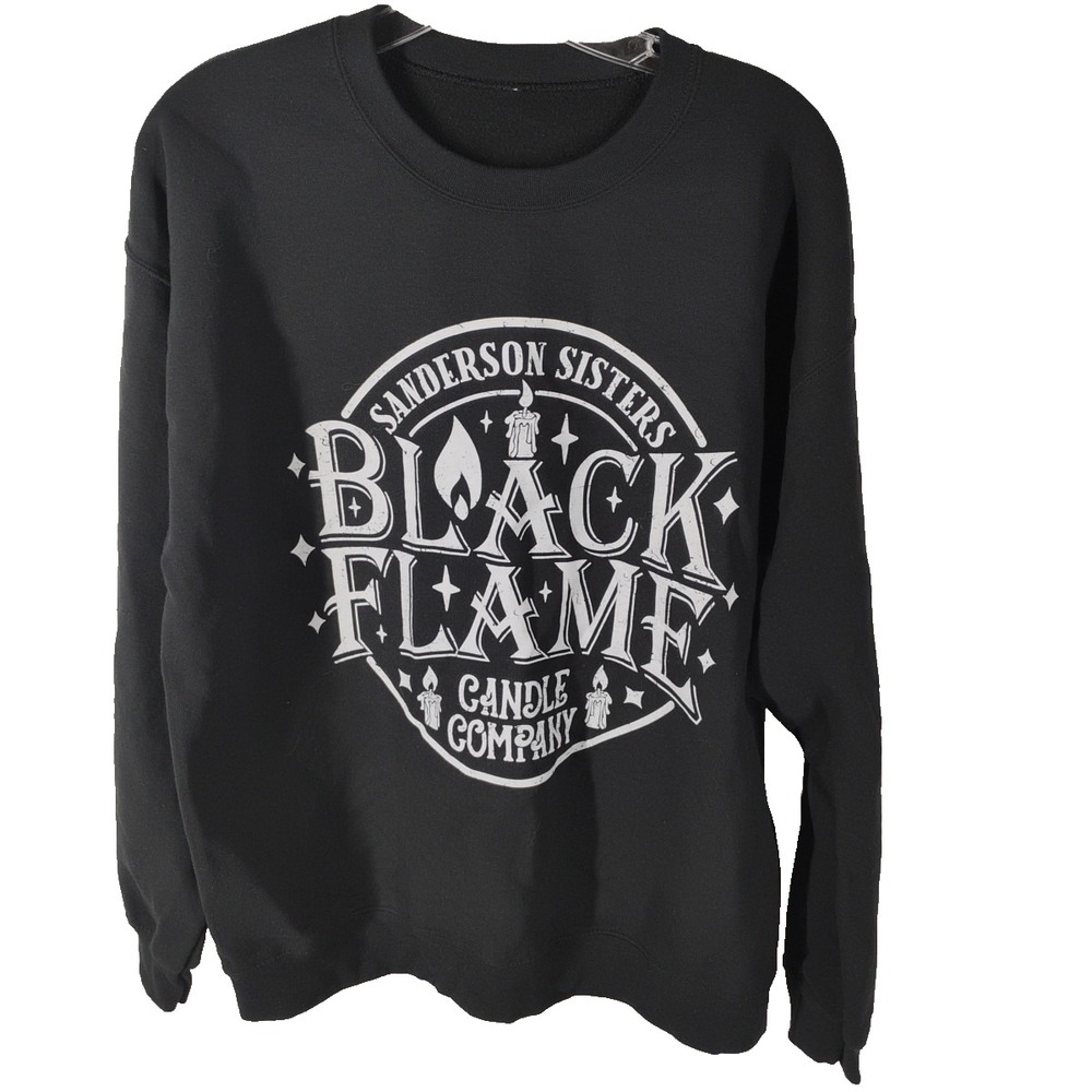 Women's Sanderson Sisters Black Flame Candle Company Sweatshirt Hocus Pocus